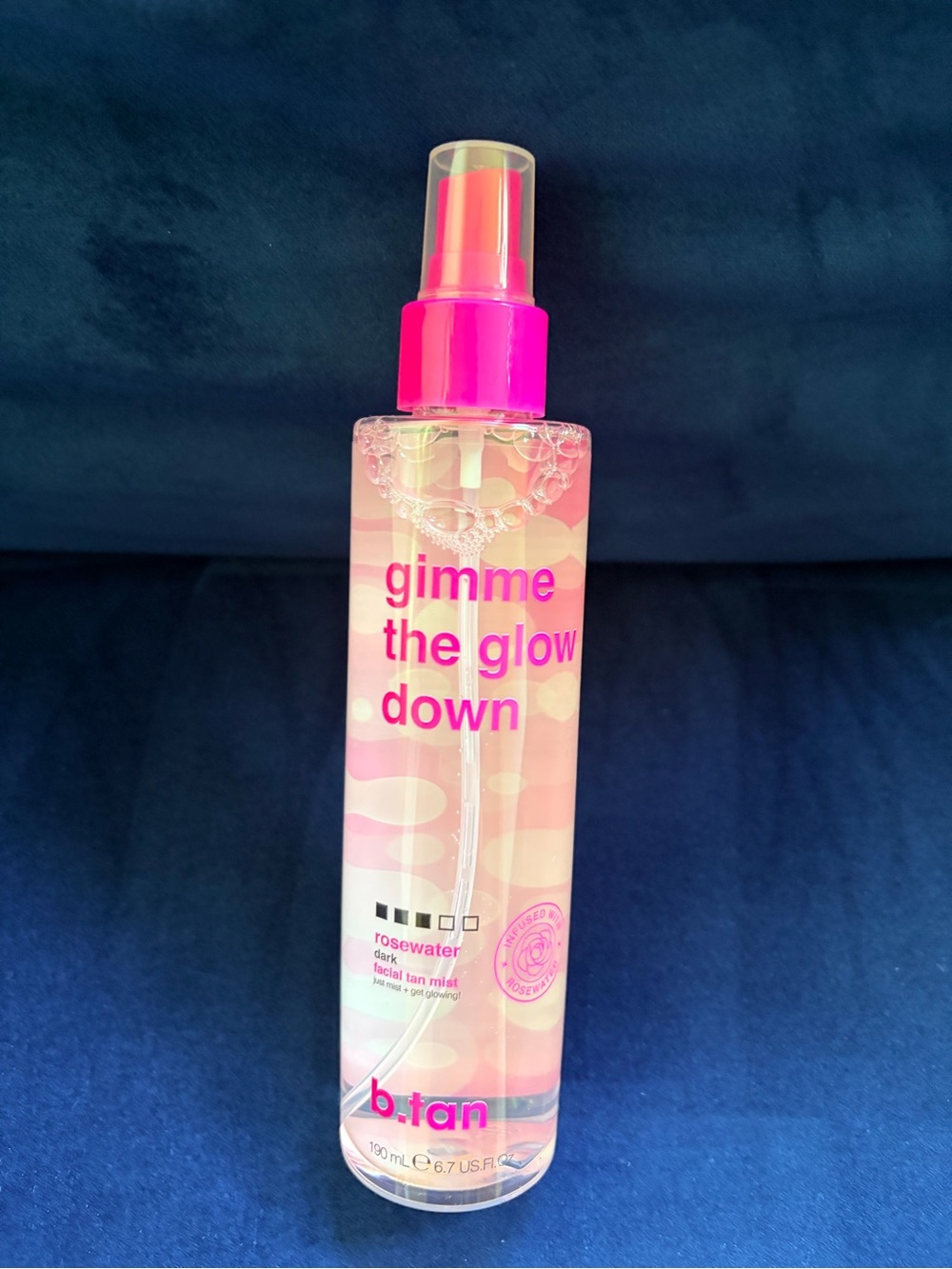 Gimme The Glow Down Rosewater Dark Tan Mist — Pink